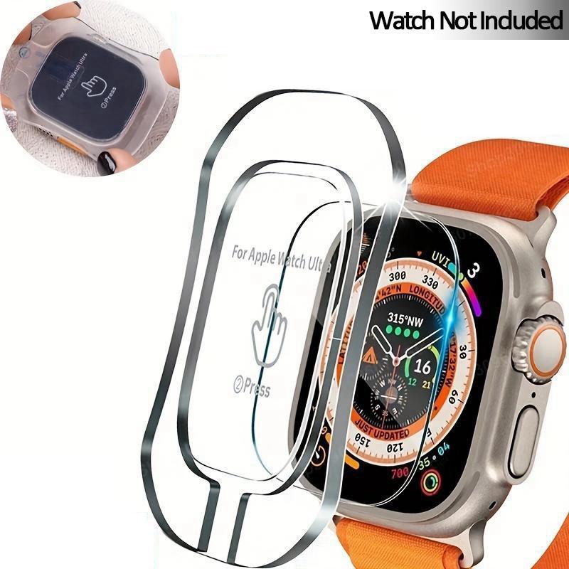 Tempered Glass Smart Watch Screen Protector, 2 Counts HD Screen Protective Film, Smart Watch Accessories Compatible with Apple Watch Ultra Ultra 2