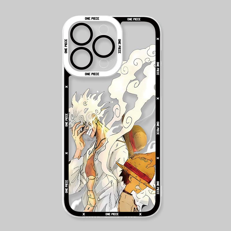 Ones-Pieces Anime Clear Case For iPhone 16 Pro Max 15 14 Plus 13 12 11 Pro XR XS X 8 7 SE 2020 Soft Silicone Protective Cover