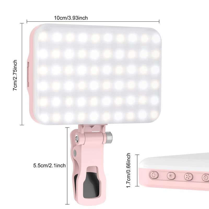 Portable Phone Selfie Light, USB Rechargeable LED Selfie Fill Light Clip, Selfie LED Lights, Suitable for Phone, Tablet & Laptop, Photography Accessories (1 Count)