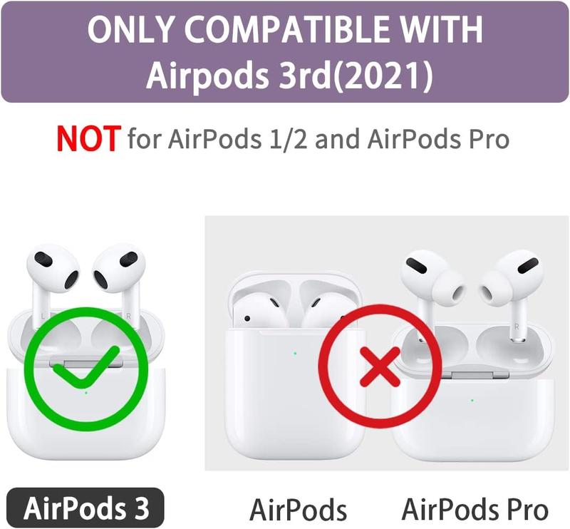 (3Pack) Food Airpod 3 Case for Airpods 3rd Gen, 3D Cartoon Airpods 3 Cover Funny Cute Silicone Protective Case for Airpods 3rd Generation for Girl Boys Kids (Sport Water+Green Drinks+Bubble Gum)