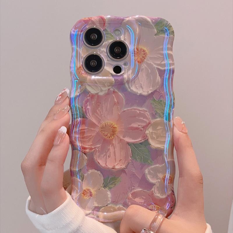 Fall Floral Pattern Phone Case, Decorative Phone Protector Cover, Phone Accessories Compatible With iPhone 11 12 13 14 15 Pro Max