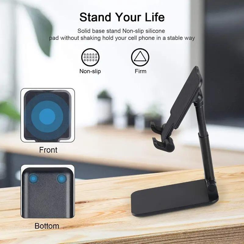 Portable Foldable Desktop Phone Holder, Multifunctional Adjustable Phone Stand, Universal Phone Accessories for Home Office