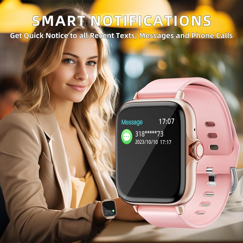 Smart Watch, 1.83-Inch Full Touch Screen, Activity Tracker with Call and Message Function, Pedometer, Multiple Sport Mode, Compatible with IOS Android Devices, Simple Style, Ideal Gift for Any Occasion