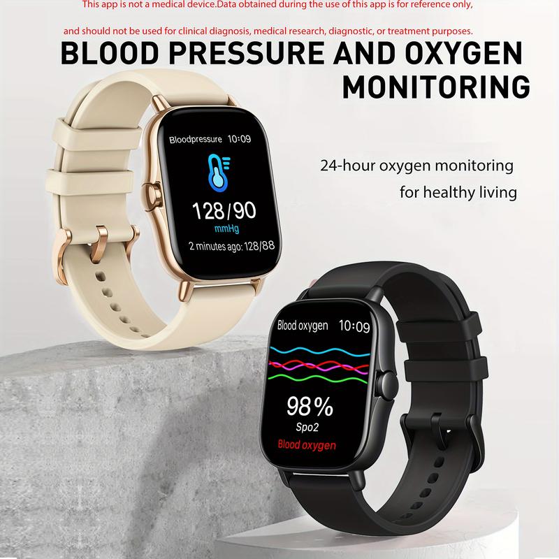 Smart Watch with SMS for Android iPhone, Fitness Tracking Watch, Sport Mode, Pedometer, Distance, Calories, with Call Function, a Variety of Sport Mode, a Variety of Interfaces to Choose Freely, Suitable for Both Men and Women