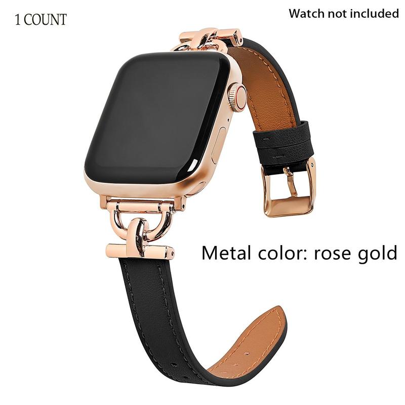 Women's PU Leather Slim Waist Apple Watch Band, 1 Count Watch Band for Apple Watch Series,Suitable Size for Ultra se 10 9 8  7 6 5 4 3 2 1