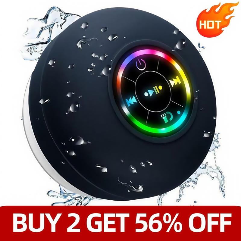 Mini Bluetooth Shower Speaker,Portable Bluetooth-compatible Speaker for Beach, Shower & HomeMini Portable Wireless Speaker.ortable Wireless Speaker with Suction Cup.Pairs Easily to Phones,Tablets, Computer.Gift for Men & Women.