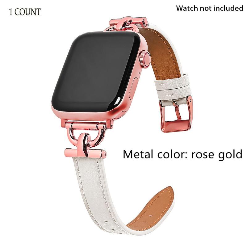 Women's PU Leather Slim Waist Apple Watch Band, 1 Count Watch Band for Apple Watch Series,Suitable Size for Ultra se 10 9 8  7 6 5 4 3 2 1