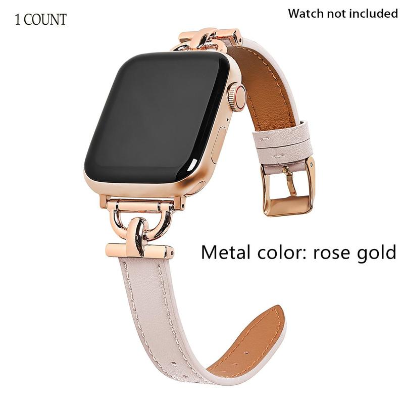 Women's PU Leather Slim Waist Apple Watch Band, 1 Count Watch Band for Apple Watch Series,Suitable Size for Ultra se 10 9 8  7 6 5 4 3 2 1