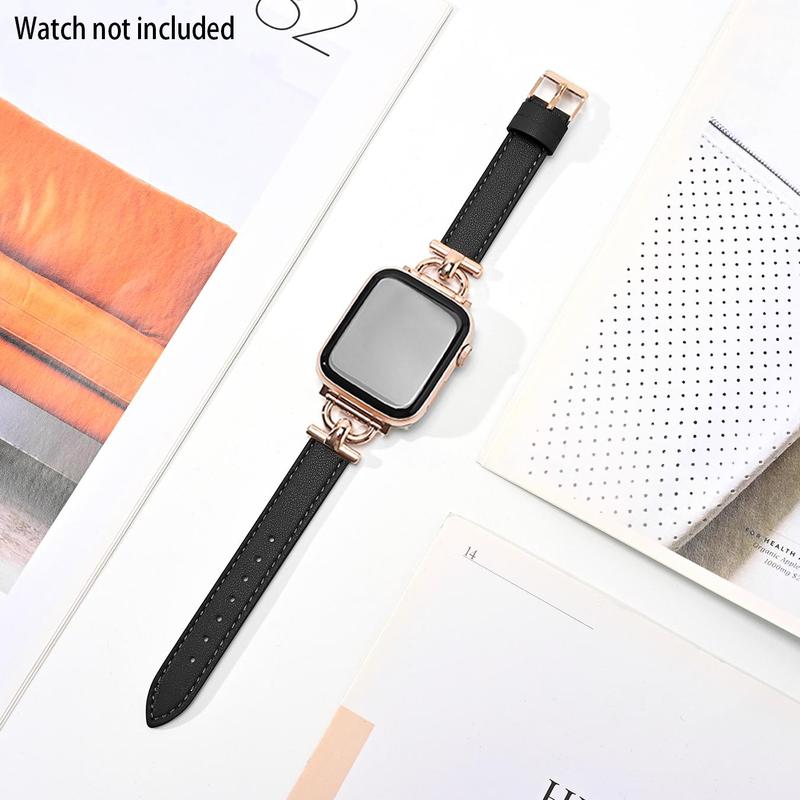 Women's PU Leather Slim Waist Apple Watch Band, 1 Count Watch Band for Apple Watch Series,Suitable Size for Ultra se 10 9 8  7 6 5 4 3 2 1