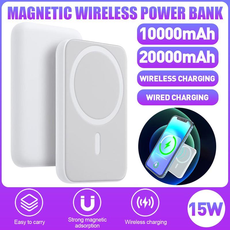 Portable Charger 5000mah, 10000mah Magnetic Power Portable Battery Pack Wireless Magnetic Charger for iPhone 15 14 13 12 Series, Charging Cable Not Included