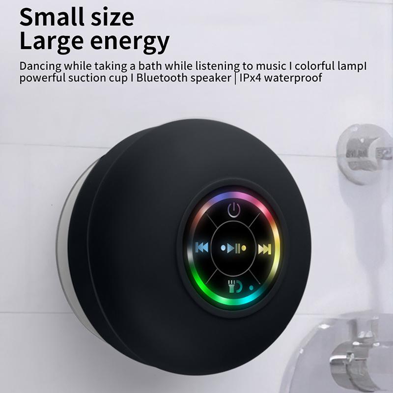 Mini Bluetooth Shower Speaker,Portable Bluetooth-compatible Speaker for Beach, Shower & HomeMini Portable Wireless Speaker.ortable Wireless Speaker with Suction Cup.Pairs Easily to Phones,Tablets, Computer.Gift for Men & Women.