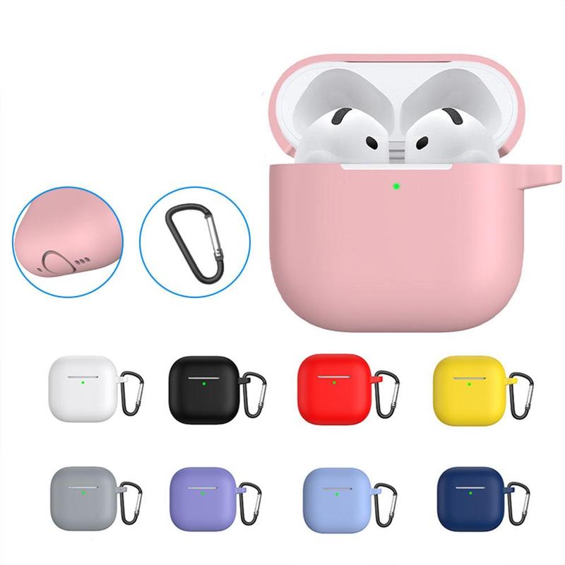 Silicone Earphone Case, 1 Count Anti-dust Design Earphone Protective Cover, Shockproof Earphone Protector Cover Compatible with AirPods 4