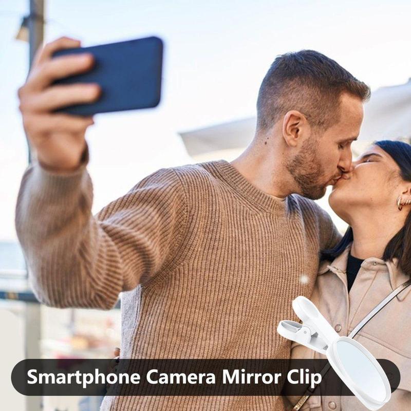 Phone Camera Mirror, Phone Clip-on Design Selfie Mirror, Selfie Accessories for Women & Girls, Fashion Phone Accessories