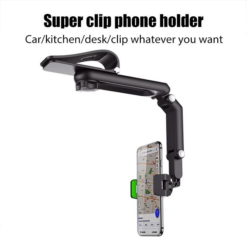 Car Sun Visor Phone Holder, Multifunctional Car Phone Holder, Universal Direct View Car Sun Visor Mobile Phone Holder