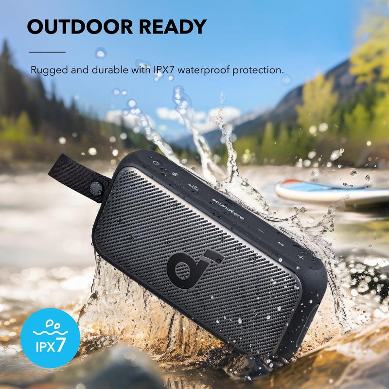 Soundcore Motion 300 Wireless Hi-Res Portable Speaker with BassUp, Bluetooth with SmartTune Technology, 30W Stereo Sound, 13H Playback, and IPX7 Waterproof, for Backyard, Camping, and Hiking