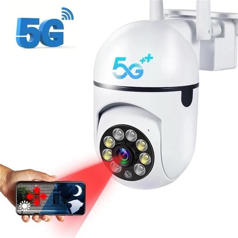 Outdoor Security Camera, 2.4Ghz & 5G WiFi Double-band Security Camera, Waterproof Security Camera with 4X Zoom, 2 Way Audio, Color & Infrared Night Vision