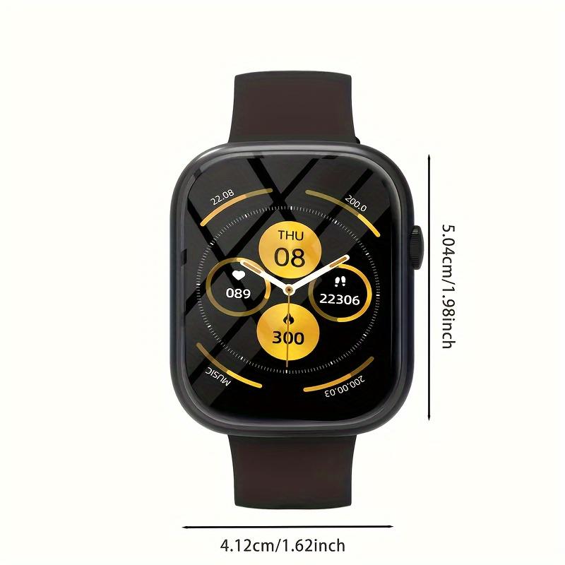 2024 New 2.01-Inch Touch Screen Dual-Band Smart Watch, Unisex, Support Call Function, Step Counting and Calorie Tracking, Call SMS Reminder, Multi-Function Fitness Smart Sport Bracelet, Support iPhone and Android Wireless Connection