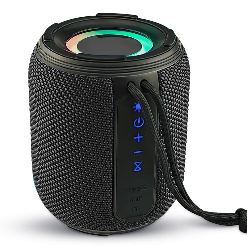 SP10  Bluetooth Speaker with Lights, Powerful Crystal Clear Sound, Super Subwoofer, IPX5 Waterproof, Home Outdoor Party Portable Small Speaker, Type-C Charging Port