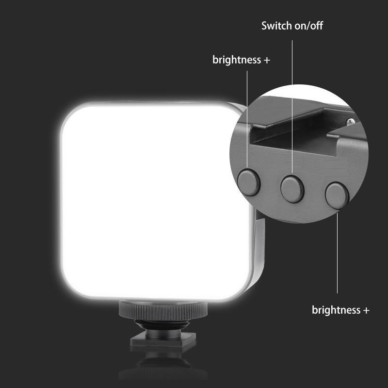 Rechargeable LED Fill Light, 10 Levels Brightness Adjustable Camera Light, Portable Camera Fill Light for Mobile Phone, Tablet, Live Broadcast