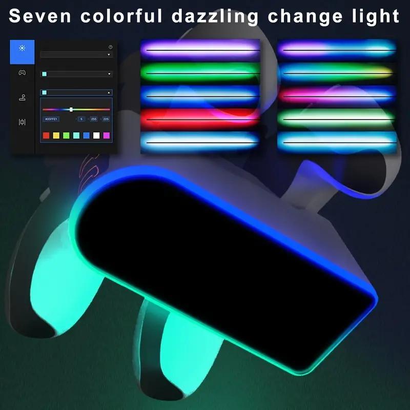 Dual Controller Charging Station, Wireless Controller Fast Charging Type-C Charging Holder, RGB Light Charging Base for Playstation 5 Joystick Gamepad, Gaming Room Supplies