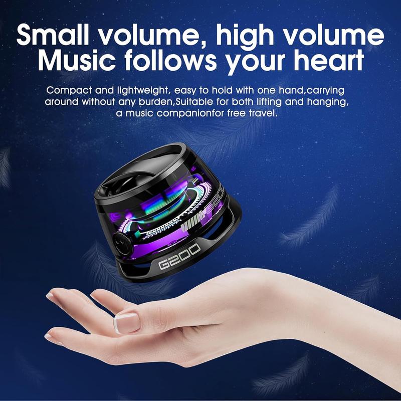 Mini Speaker With RGB Lighting, an Be Used As A Phone Stand, Magnetic Wireless Speaker, Suitable For Smartphones And Tablets Christmas Holiday Gifts And Other Multi-purpose Gift