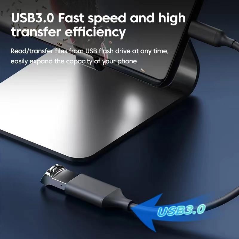 USB-C to USB 3.0 Adapter Cable, USB-C Male to USB-A Female Cable, Uses USB OTG Technology, Compatible with Samsung Galaxy iPad and More