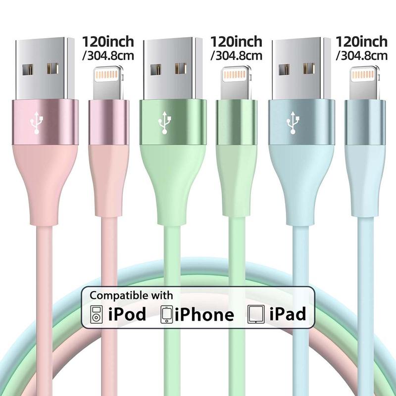 10FT [Apple MFi Certified] USB A Cable Charging Compatible with iPhone 14 13 12 11 Pro Max XR 8 7 6 Plus SE And More Cellphone, Mobile Phone Portable Charger Cable for Car Summer, Car Charger Cable for Smartphone Electronic Products