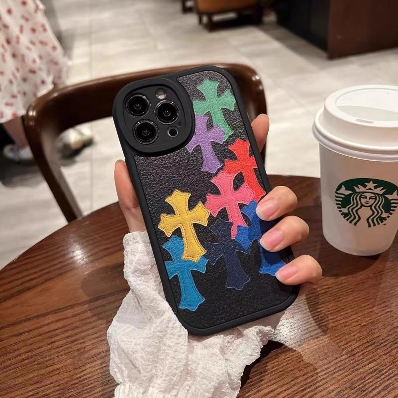 Suitable for iPhone 15 14 13 12 11 silicone cross seven color phone case