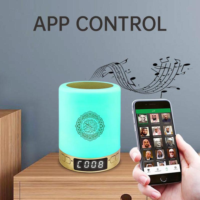 Multifunctional Sound Machine, LED Night Light with APP & Remote Control, USB Rechargeable Atmosphere Lamp Bluetooth-compatible Speaker with 8GB Memory