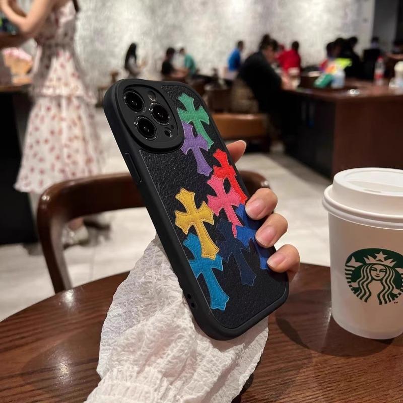 Suitable for iPhone 15 14 13 12 11 silicone cross seven color phone case