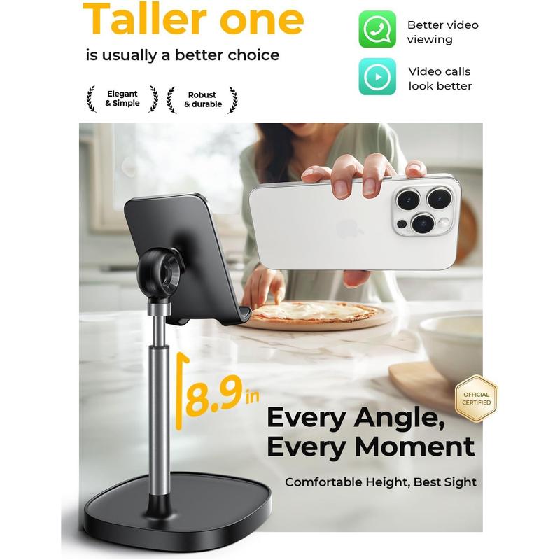 Cell Phone Stand Adjustable Phone Holer Computer Office Desk Accessories for iPhone 16 HolderAll Mobile Phones Pad Protection