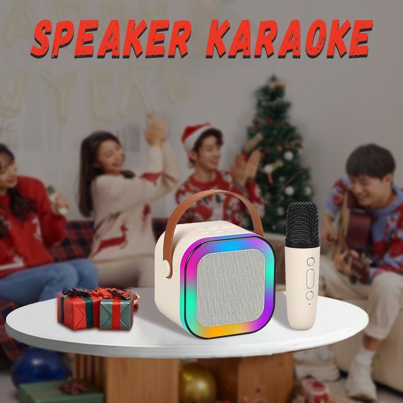 NEW Portable Bluetooth Karaoke Speaker with 2 Wireless Microphones and LED Lights - Perfect for Kids and Adults - Ideal for Birthday Parties & Family Fun