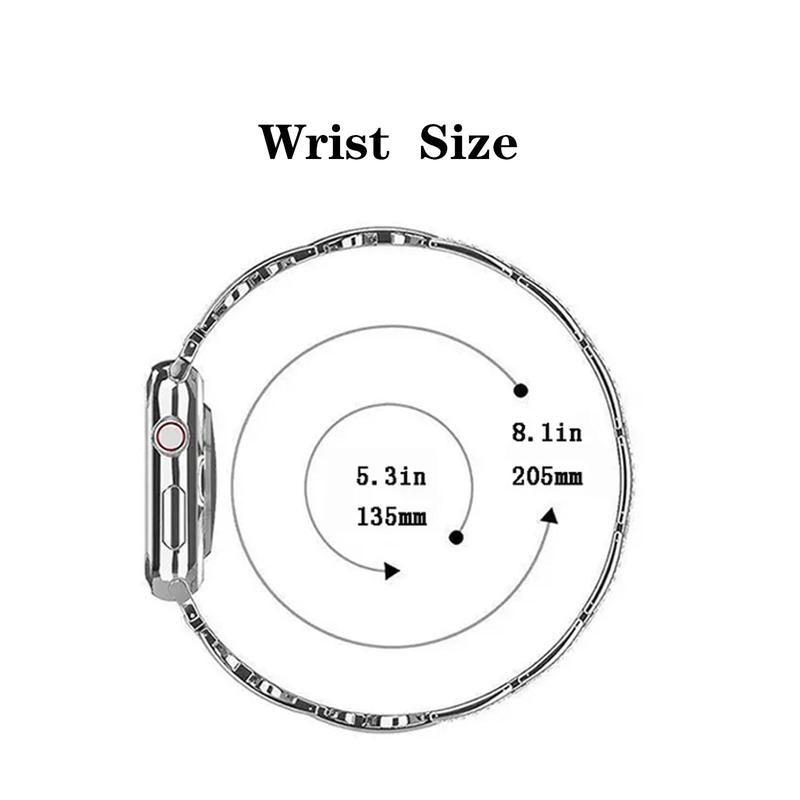 Fashion Pendant Watch Band for Fitbit Versa3 4 Sense2, Stainless Steel Watch Band, Easy to Install Decorative Watch Band for Women