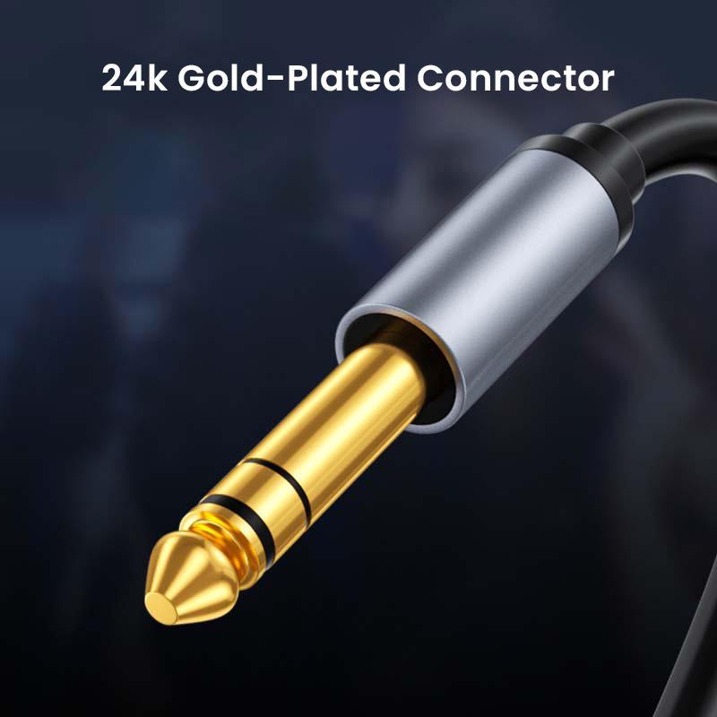 6.35mm Male to 3.5mm Male TRS Bidirectional Stereo Audio Cable Jack, Audio Cable Jack, Suitable for Guitar, iPod, Laptop, Speaker, Amplifier