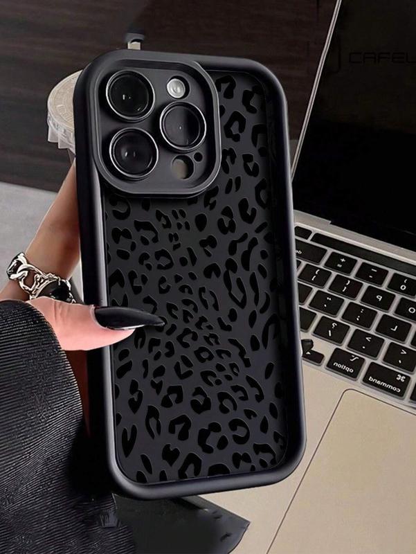 Personality Leopard Texture Phone Case with Anti-Fall Protection for iPhone & Samsung Series - Smartphone, Accessories Protector Cover Protective Screen Protector Cellphone