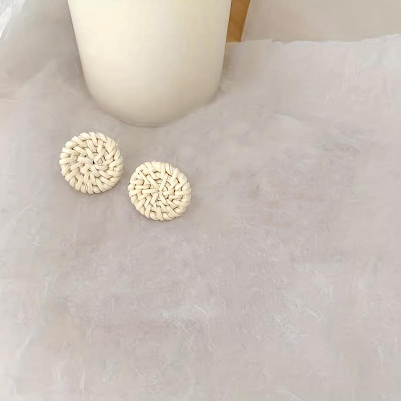 Straw Weave Design Phone Ring Holder, Anti-slip Phone Ring Stand, Direct Adhesive Phone Holder for Phone or Phone Case, Mobile Phone Accessories