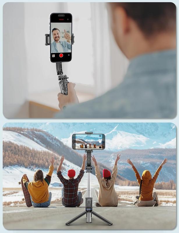 Selfie Stick Tripod with Light and Detachable Phone Holder, 41.7