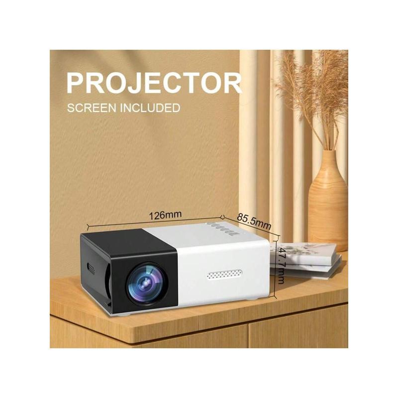 Mini Projector,Christmas Carnival Portable Projector, HD Movie Projector Bright 200+ Lumens HD LED Light Source With USB, Portable Outdoor Movie Projector For Home Theater & Outdoor Camping Adventure, Friends Couple Party