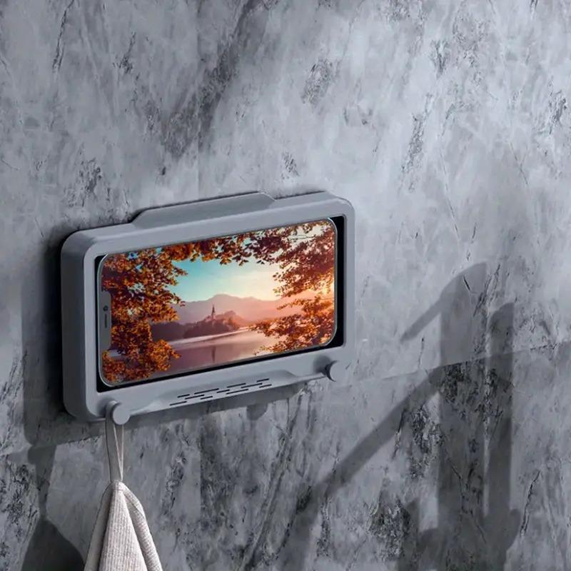 Waterproof Shower Phone Holder, Anti-fog Clear Shower Phone Holder, Bathroom Phone Holder, Bathroom Fixture Accessories