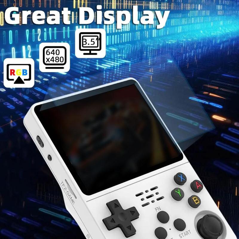 WUDS R36S Handheld Game Console, 3.5 Inch IPS Screen Retro Game Console, Linux System Portable Pocket Video Player, Perfect Travel Essentials, Game Peripherals, Gaming Products, Gaming Items