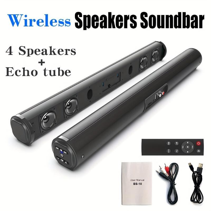 20W 4-Speaker Wireless Home Theater Soundbar - Immersive Surround Sound - Extended Bass - Easy Connect to TV, PC, Phone - The Ultimate Gift for Audiophiles