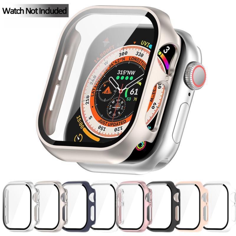 Smart Watch Case with Tempered Glass Film, 1 Count Shockproof Watch Screen Protective Cover, Watch Accessories Compatible with Apple Watch 42mm 46mm