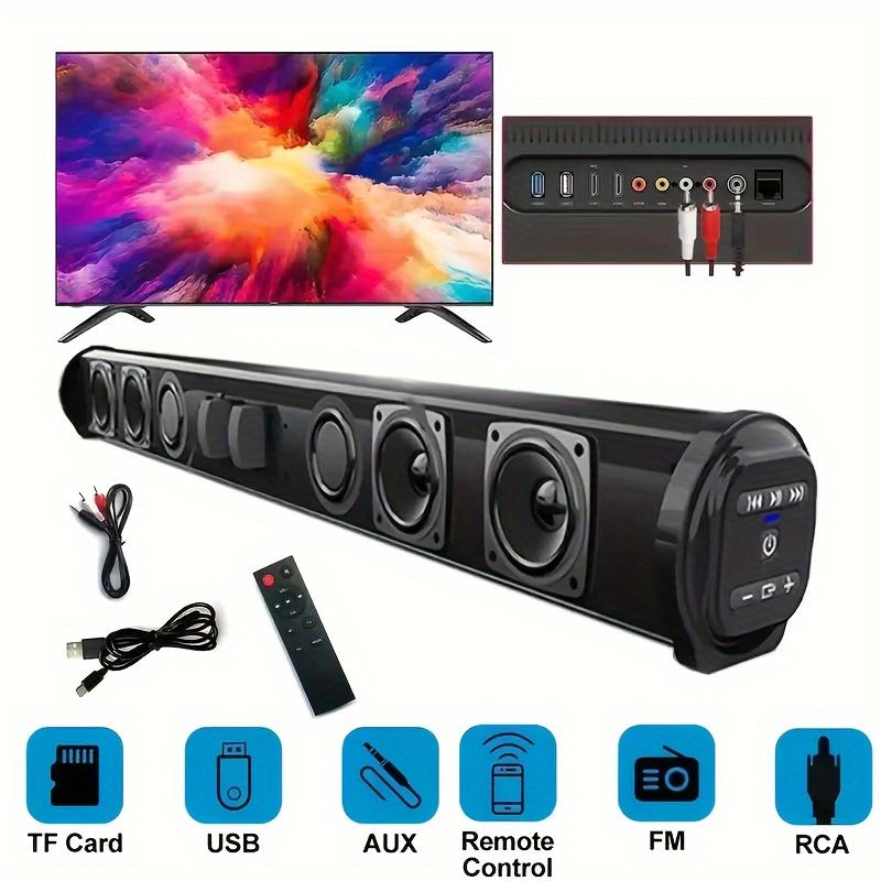 20W 4-Speaker Wireless Home Theater Soundbar - Immersive Surround Sound - Extended Bass - Easy Connect to TV, PC, Phone - The Ultimate Gift for Audiophiles