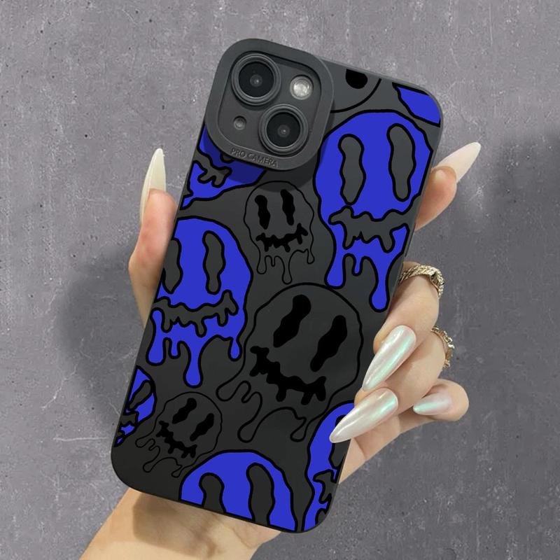 Creative Ghost Pattern Phone Case for Summer, TPU All-inclusive & Drop-resistant Phone Protective Cover, Decorative Phone Accessories Compatible with iPhone 11 12 13 14 15 Pro Max Plus, Smartphone Case