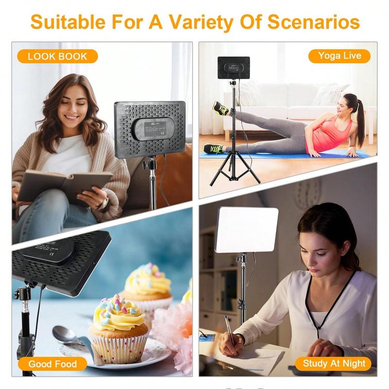 [BBD] 10 LED Ring Light With Adjustable Tripod Stand - Brightness Enhancing, Full Coverage - Perfect For Photography, Makeup, Group Selfies, Meetings & Live Streaming, Portable Light