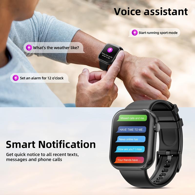 Smart Watch (Answering Making Calls),2023 Latest 1.83-Inch Smart Watch, Real-Time Fitness Status Record, Sleep Monitoring Pedometer Calories, Multiple Sport Mode, Waterproof Men and Women Fitness Watch, Suitable for Smart Phones