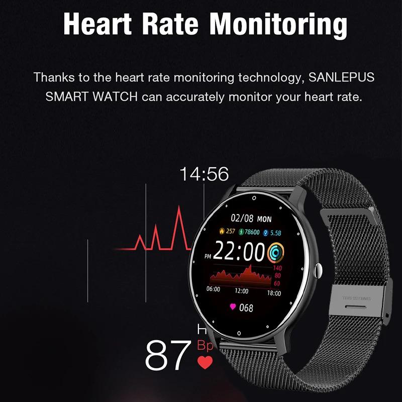 LIGE 2023 Smart watch Ladies Full touch Screen Sports Fitness watch IP67 waterproof Bluetooth For Android iOS Smart watch Female