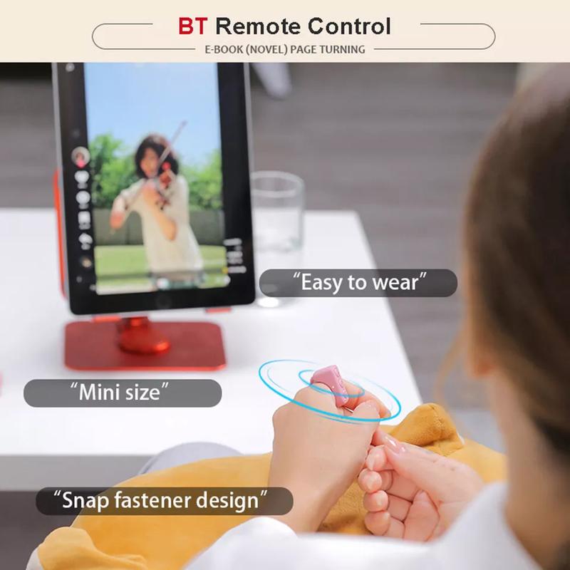 Remote Control for TikTok, Decorative magnets Page Turner for Kindle App, Bluetooth Video Recording Remote, Scrolling Ring for TIKTok, Android