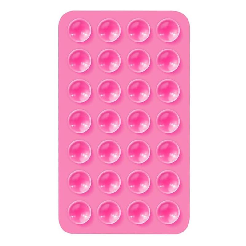 Suction Phone Case Adhesive Mount – Silicone Hands-Free Accessory Holder for Selfies, Videos, and Convenient Phone Use ( Pink ) Smartphone