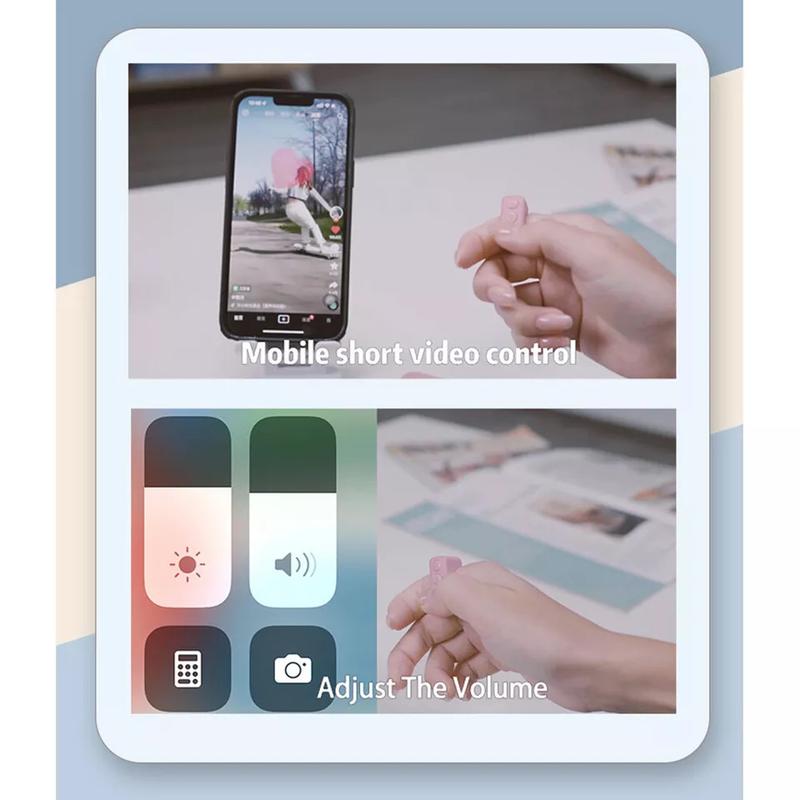 Remote Control for TikTok, Decorative magnets Page Turner for Kindle App, Bluetooth Video Recording Remote, Scrolling Ring for TIKTok, Android